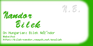 nandor bilek business card